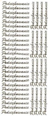 Naklejka (nalepka) Farro podziękowanie złote (084)