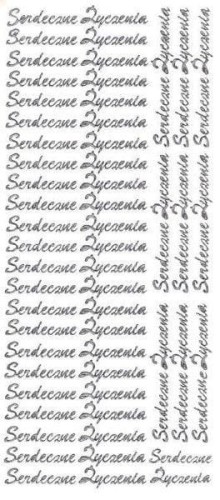 Naklejka (nalepka) Farro Serdeczne życzenia srebrne (002)