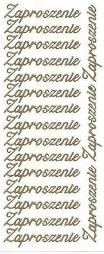 Naklejka (nalepka) Farro Zaproszenie złote (101)