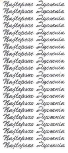Naklejka (nalepka) Farro Najlepsze życzenia srebrne (008)