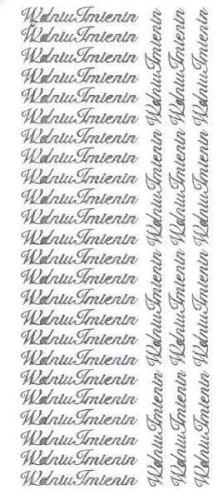 Naklejka (nalepka) Farro W dniu imienin srebrne (067)