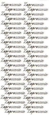 Naklejka (nalepka) Farro Zaproszenie złote (004)