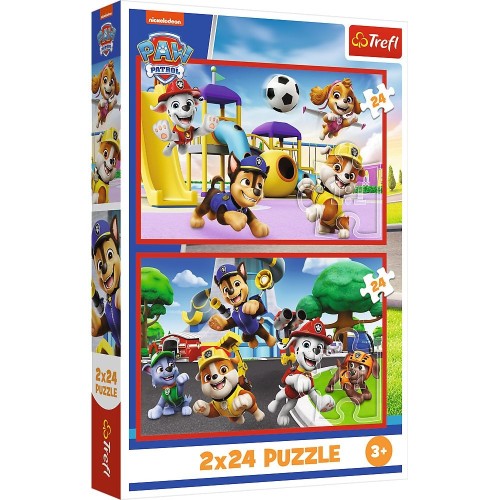 Puzzle Paw Patrol Psi dzień zabaw 2x24 el. Trefl (34433)