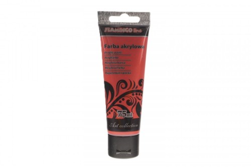 Farba akrylowa perłowy kolor: perłowy czerwone wino 75ml Flamingo Line (826)