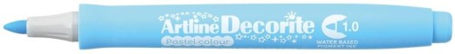 Marker permanentny pastelowy decorite niebieski 1,0mm pędzelek końcówka Artline (AR-033 1 4)