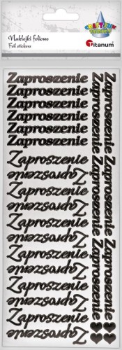 Naklejka (nalepka) Craft-Fun Series Zaproszenie  ZŁOTY CZARNE Titanum