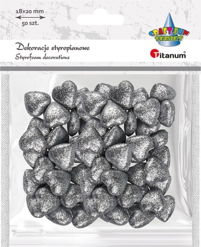 Ozdoba styropianowa Craft-Fun Series serduszka 20mm Titanum (20YX0326-S)