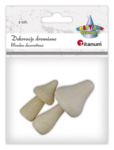 Ozdoba drewniana Craft-Fun Series grzybki Titanum (25BJ033138)
