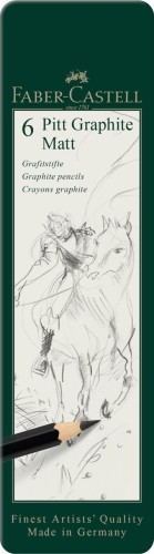 Ołówek artystyczny Pitt Graphite Matt 6 szt (różne) Faber Castell (115207 FC)