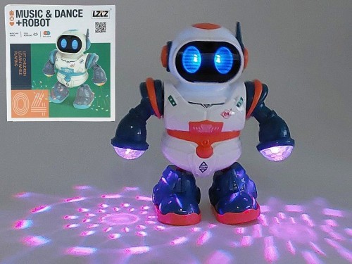 Robot na baterie, tańczący, światło, muzyka Adar (623774)