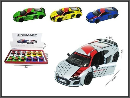 Samochód Audi R8 Coupe Livery 2020 1:36 13cm   Kinsmart HXKT Hipo (520361)