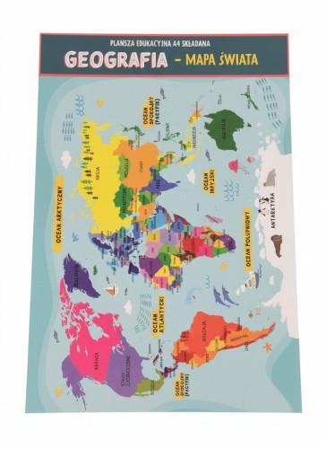 Książeczka edukacyjna KARTA EDUKACYJNA GEOGRAFIA ŚWIAT Henry (5905701489879)