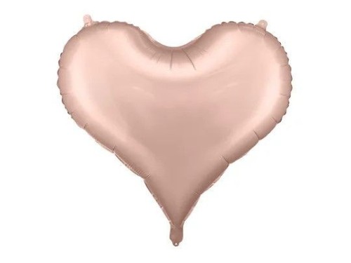 Balon foliowy Serce, 75x64,5 cm, różowe złoto Partydeco (FB141S-019R)