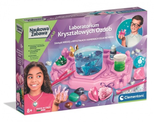 Zestaw kreatywny dla dzieci Laboratorium krzystałowych ozdób Clementoni (50398)