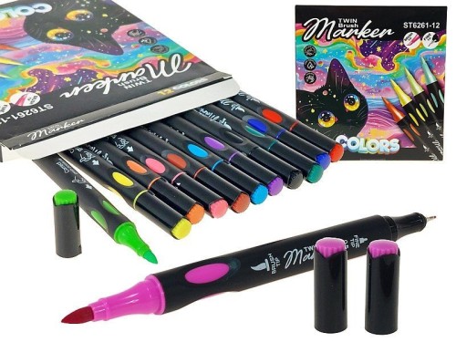 Flamaster dwustronne 12 kol. Adar (628199)