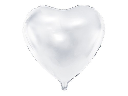 Balon foliowy białe serce 61 cm 24cal Partydeco (FB23M-008)