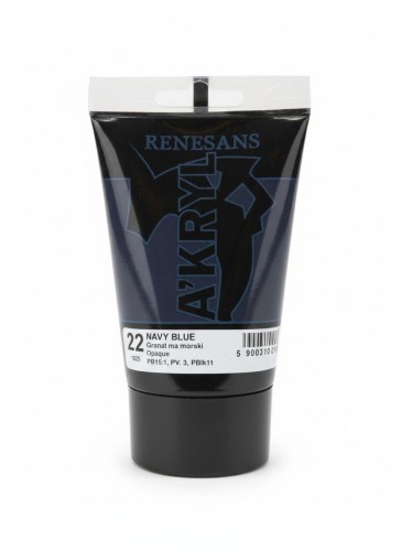 Farba akrylowa kolor: błękit morski 100ml Renesans (22)