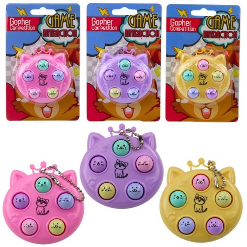 Gra zręcznościowa Wac A Mole Kotki Fioletowy Różowy Żółty Lean (20358)