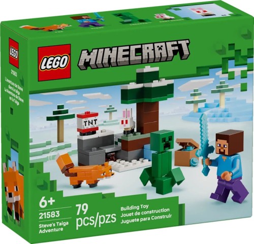 Klocki konstrukcyjne Minecraft Przygoda Steve’a w tajdze Lego (21583)