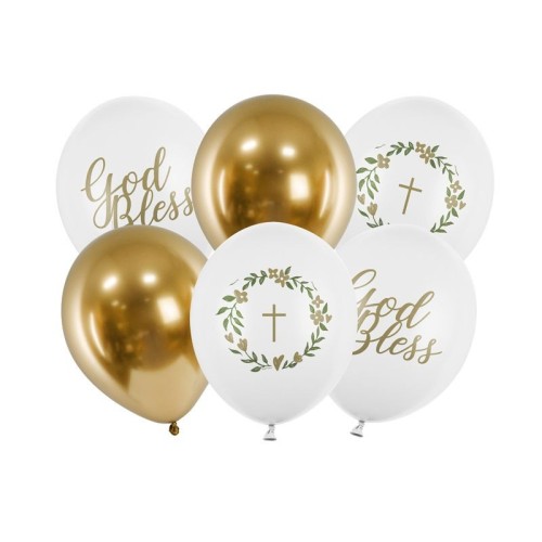 Balon gumowy ecri Partydeco (SB14P-310-000-6)