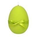 Świeczka ozdobna jajko welur pistacja 9cm Home And Garden (0497)