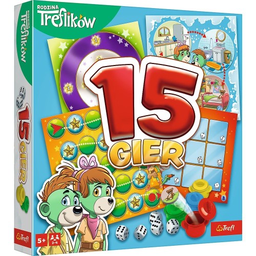 Gra planszowa Trefliki 15 GIER Rodzina Treflików Trefl (02823)