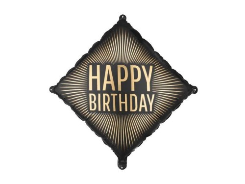 Balon foliowy Happy Birthday, 46x46 cm Partydeco (FB364)