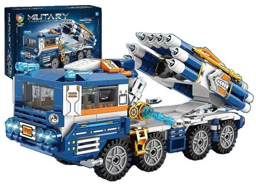 Klocki konstrukcyjne 409 części, pojazd wojskowy z wyrzutnią rakiet Adar (630741)