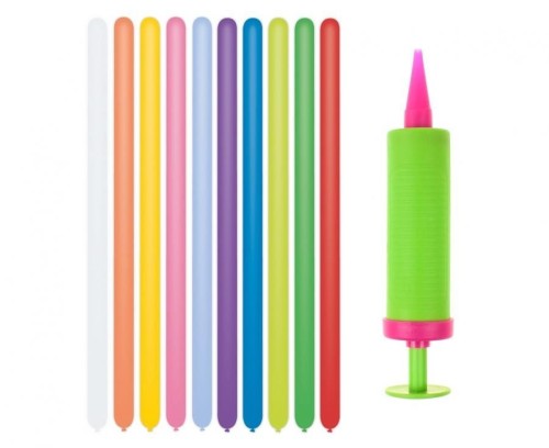 Balon gumowy Zestaw Gemar, pastel prymus 20 p (z pompką), 20szt. mix Godan (GZ-PR20)