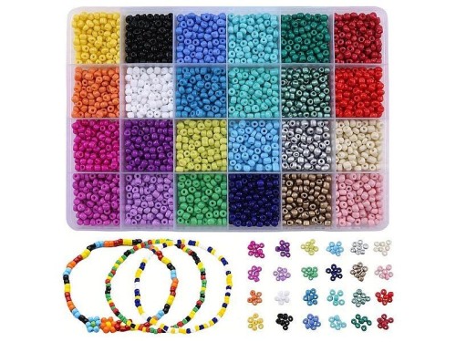 Koraliki dla dziewczynki do nawlekania, do tworzenia bransoletek Adar (632813)