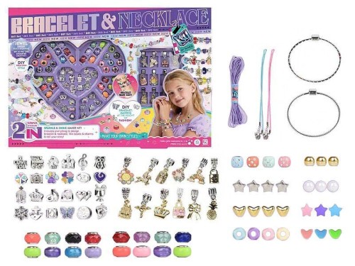 Koraliki dla dziewczynki do tworzenia bransoletek, koraliki, zawieszki Adar (631359)