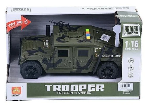 Samochód wojskowe z napędem na koło zam, światła, dźwięk Adar (631403)