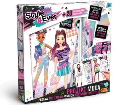 Zestaw kreatywny dla dzieci Projekt moda Zestaw „Portfolio” Epee (EP60474)
