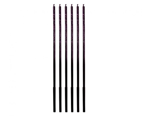 Świeczka urodzinowa Ombre, fioletowy brokat, 3x3x170mm, 6 szt. Godan (7C-SOFB)