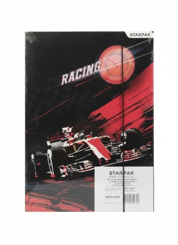 Teczka kartonowa na gumkę Racing A4 mix Starpak (583302)