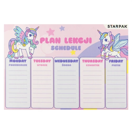 Plan lekcji Unicorn Starpak (553572)