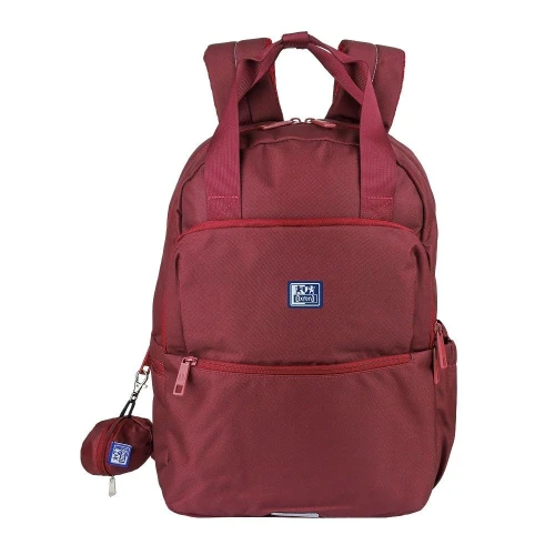 Plecak B-ready z rączką bordowy Oxford (400204950)