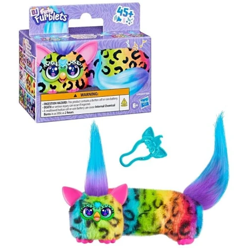 Pluszak interaktywny FURBY DJ Furbiś Rain Bow Cat Hasbro (G17835x0)