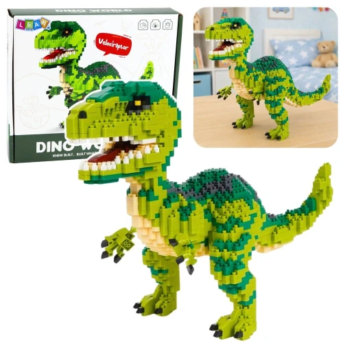 Klocki konstrukcyjne Dinozaur Velociraptor Figurka 3D 1457 el. Lean (31213)