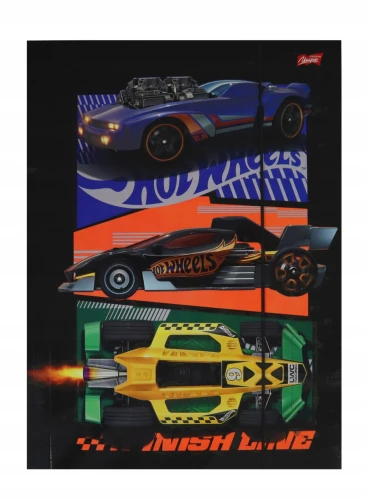 Teczka kartonowa na gumkę Hot Wheels A4 różnokolorowy 300g Unipap