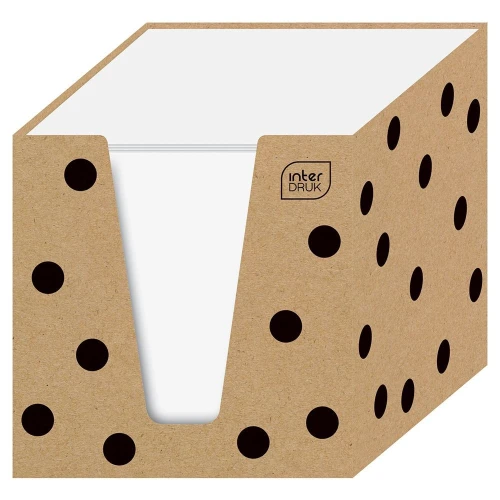 Kostka papierowa KRAFT 9X9X9CM biała [mm:] 90x90x 90 Interdruk (BIAŁA)