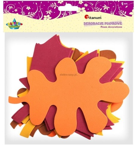 Ozdoba piankowa Titanum Craft-Fun Series liście klonu i dębu 8szt. (EB691)