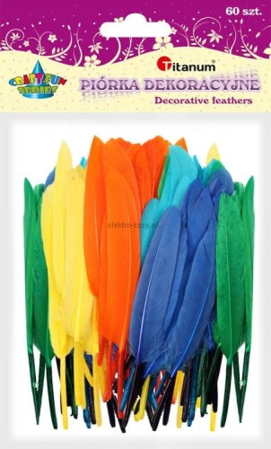 Piórka Titanum Craft-Fun Series mix 60 szt (16079L)