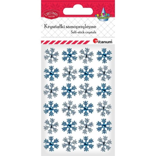 Kryształki Titanum Craft-Fun Series płatki śniegu 24 szt mix (18SQ-018)