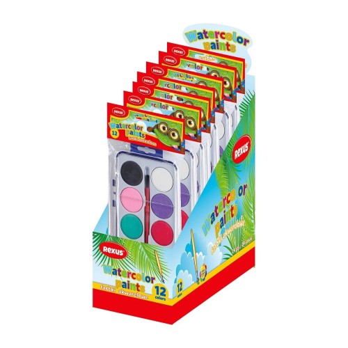 Farby akwarelowe Rexus 12 kolor. (603535)