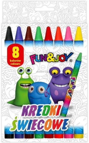Kredki świecowe Fun&amp;Joy 8 kol. (FJ2108D)