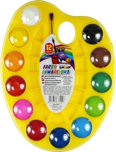 Farby akwarelowe Fun&amp;Joy w paletce 12 kolor. (FJ-12K30PAL)