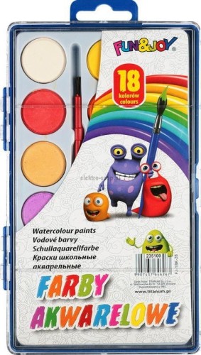 Farby akwarelowe Fun&amp;Joy 18 kolorów