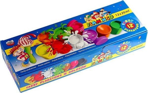 Farby plakatowe Flamingo 12 kolorów x 20ml