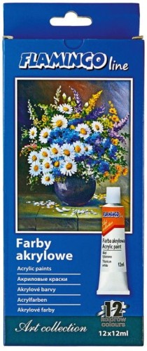 Farba akrylowa Flamingo Line kolor: mix 12ml